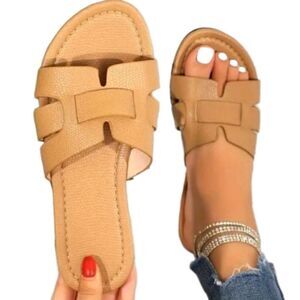 Women's non-slip flat sandal slide
